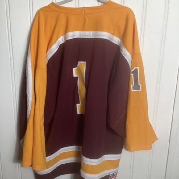 Vintage Athletic Knit Canadian Dodgers Hockey Goalie Jersey Sz 3X - Picture 3 of 9